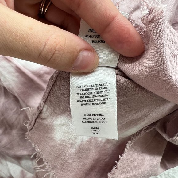 Rails | Ingrid Raw Mauve White Waves Pocket Button Down Shirt Small - Picture 9 of 10